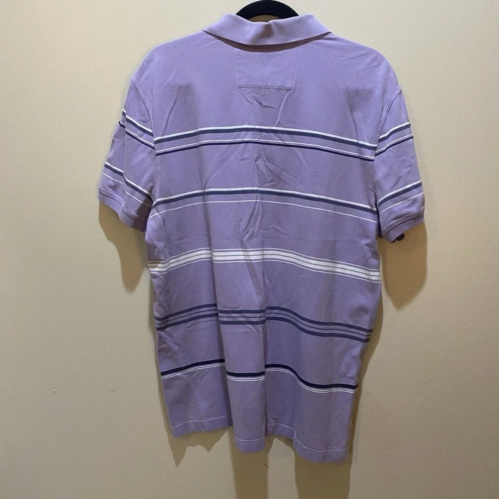 Banana Republic Mens Short Sleeve Polo Purple‎ Size XL Elephant Logo  Spring